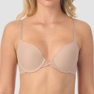 NEW On Gossamer Mesh Bump It Up Padded Push Up Underwire Bra 3201 Champagne